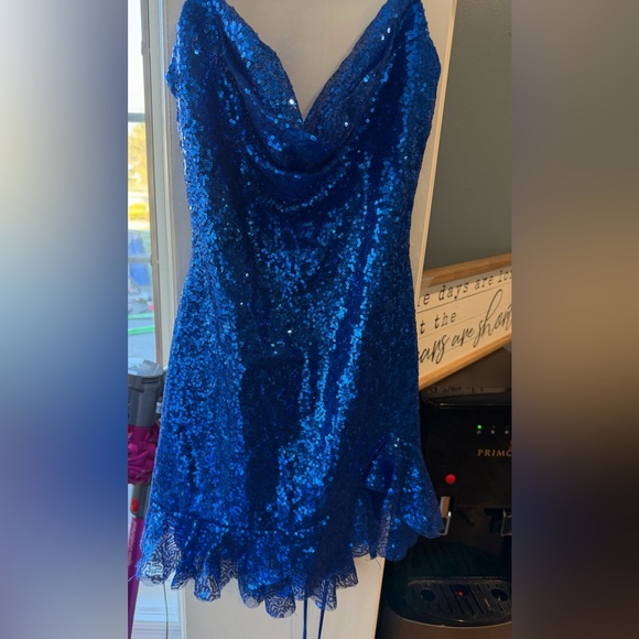 Lucy in the Sky Dresses & Skirts - Lucy in the Sky Blue Sequin Mini Dress